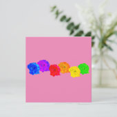 RegenboogRozen Feestdagenkaart (Staand voorkant)