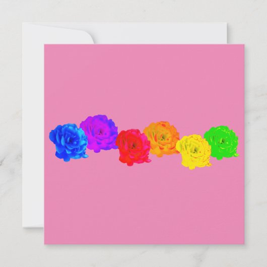 RegenboogRozen Feestdagenkaart (Voorkant)