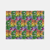RegenboogRozen Fleece Deken (Voorkant (Horizontaal))
