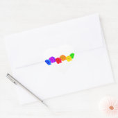RegenboogRozen Hart Sticker (Envelop)
