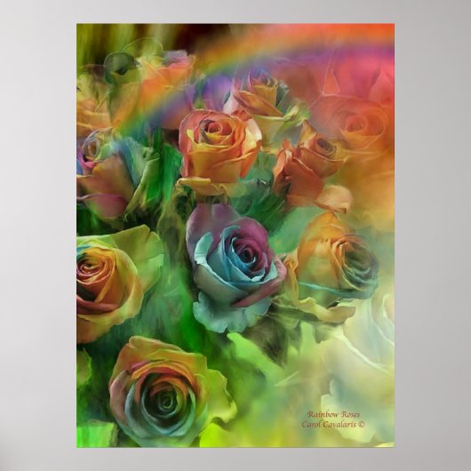 RegenboogRozen KunstPoster/Afdruk Poster (Voorkant)