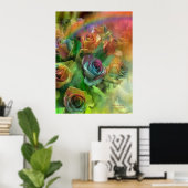 RegenboogRozen KunstPoster/Afdruk Poster (Thuiskantoor)