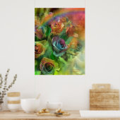 RegenboogRozen KunstPoster/Afdruk Poster (Keuken)