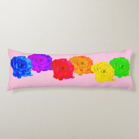 RegenboogRozen Lichaamskussen (Voorkant)