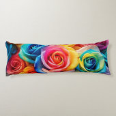 Regenboogrozen Lichaamskussen (Achterkant)