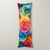 Regenboogrozen Lichaamskussen (Achterkant (Verticaal))