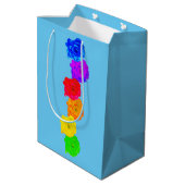 RegenboogRozen Medium Cadeauzakje (Achterkant Gekanteld)