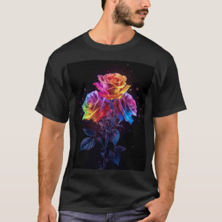 Regenboogrozen met trots t-shirt