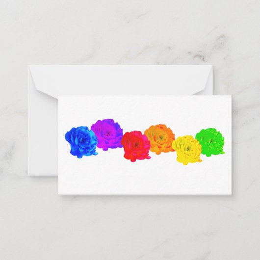 RegenboogRozen Notitiekaartje (Voorkant)
