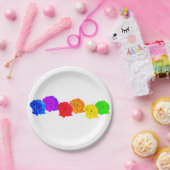 RegenboogRozen Papieren Bordje (Feest)