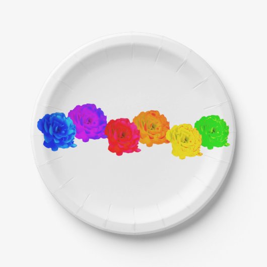 RegenboogRozen Papieren Bordje (Voorkant)