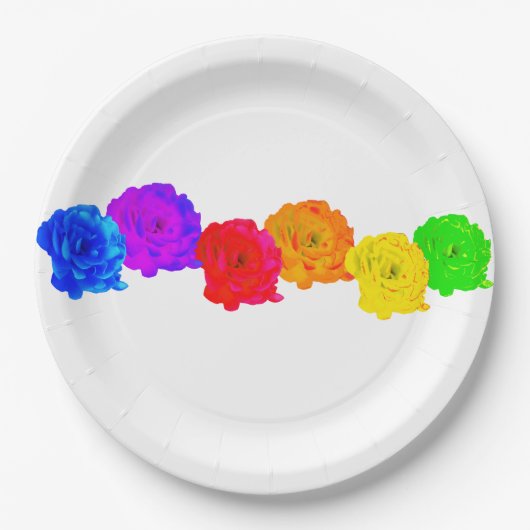 RegenboogRozen Papieren Bordje (Voorkant)