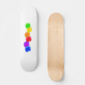 RegenboogRozen Persoonlijk Skateboard (Voorkant)
