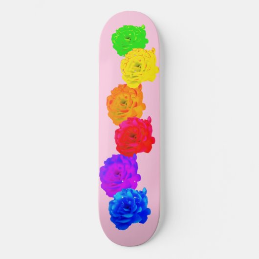 RegenboogRozen Persoonlijk Skateboard (Voorkant)