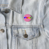 RegenboogRozen Ronde Button 3,2 Cm (In situ)