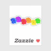 RegenboogRozen Sticker (Vel)