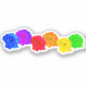 RegenboogRozen Sticker (Voorkant)