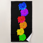 RegenboogRozen Strandlaken (Voorkant)