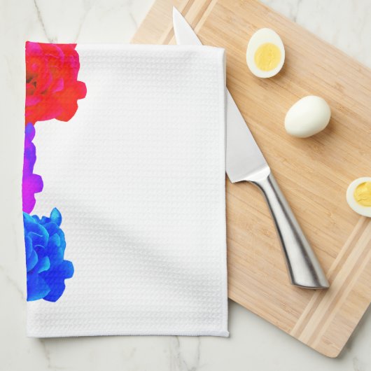 RegenboogRozen Theedoek (Quarter Fold)