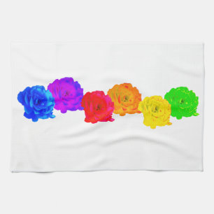 RegenboogRozen Theedoek