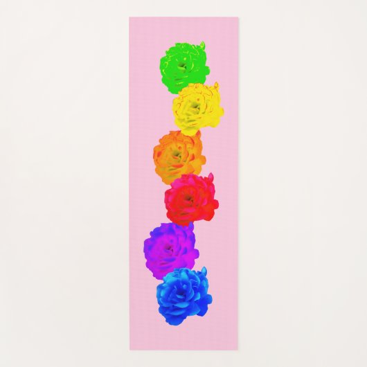 RegenboogRozen Yogamat (Voorkant)