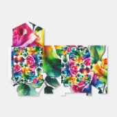 Regenboogrozen Zwart & Wit Bruiloft met Levendige Bedankdoosjes (Uitgevouwen)