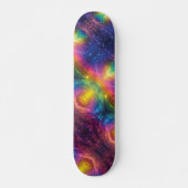 Regenboogruimte nevelvormige Abstracte kosmische v Persoonlijk Skateboard (Voorkant)