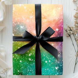 Regenboogruimte-sterrenstelsel-nevel-coole-sterpat Cadeaupapier