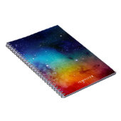 Regenboogruimte Waterverf Notitieboek (Rechterzijde)