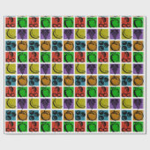 Regenboogruitstempel Fruitstempels Inpakpapier (Vlak)