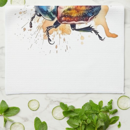 regenboogscarabee theedoek (Gevouwen)