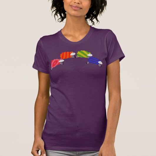 Regenboogschaap T-shirt (Voorkant)
