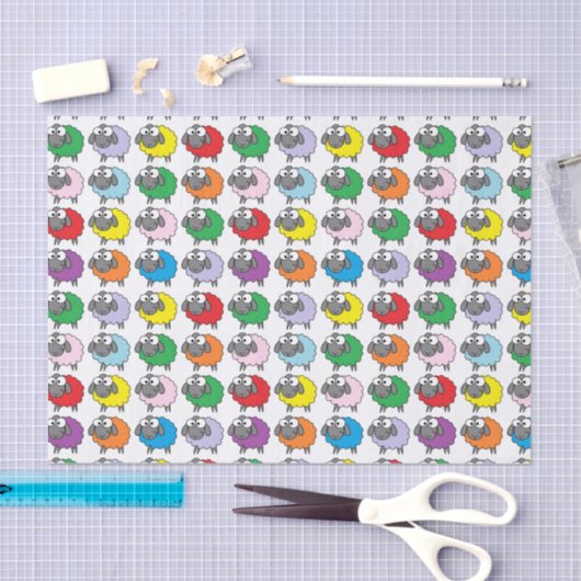 Regenboogschaap Tissuepapier (Craft)