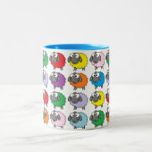 Regenboogschaap Tweekleurige Koffiemok (Center)