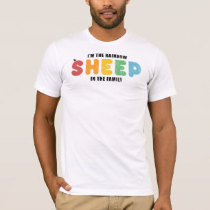 Regenboogschaap van de familie Gay Pride LGBT T-shirt