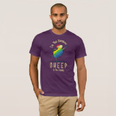 Regenboogschaap van de familie Gay Pride LGBT T-shirt (Voorkant volledig)