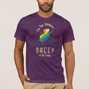 Regenboogschaap van de familie Gay Pride LGBT T-shirt