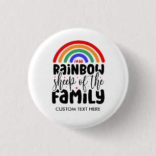 REGENBOOGSCHAAP VAN DE FAMILIE Grappig Homoseksuee Ronde Button 3,2 Cm