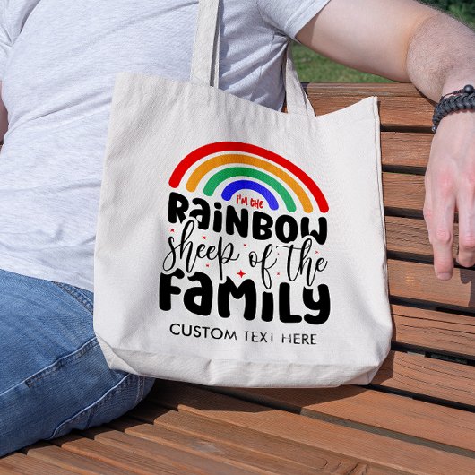 REGENBOOGSCHAAP VAN DE FAMILIE TOTE BAG