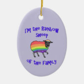 Regenboogschaap van het Ornament van keramiek van  (Voorkant)
