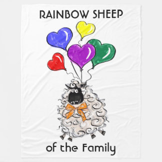 Regenboogschaar van de familievloot fleece deken