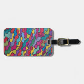 Regenboogschalen Abstract Bagagelabel (Voorkant horizontaal)