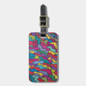Regenboogschalen Abstract Bagagelabel (Voorkant verticaal)