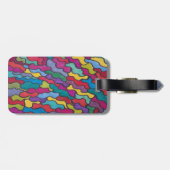 Regenboogschalen Abstract Bagagelabel (Achterkant horizontaal)