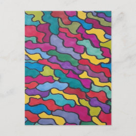 Regenboogschalen Abstract Briefkaart