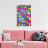 Regenboogschalen Abstract Canvas Afdruk (Insitu (Woonkamer))