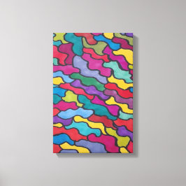 Regenboogschalen Abstract Canvas Afdruk