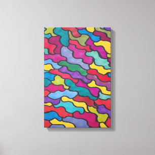 Regenboogschalen Abstract Canvas Afdruk