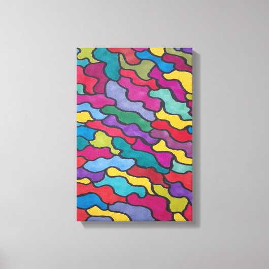 Regenboogschalen Abstract Canvas Afdruk (Voorkant)