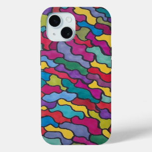 Regenboogschalen Abstract iPhone 15 Case